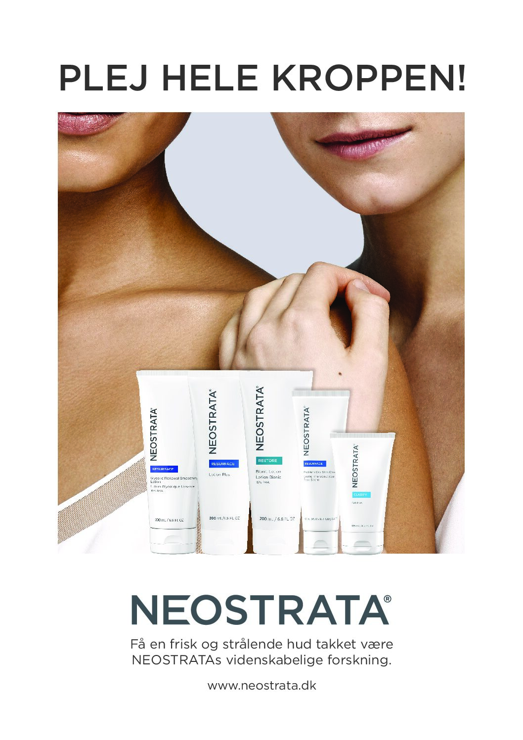 A4-skilt NEOSTRATA “Plej hele kroppen”