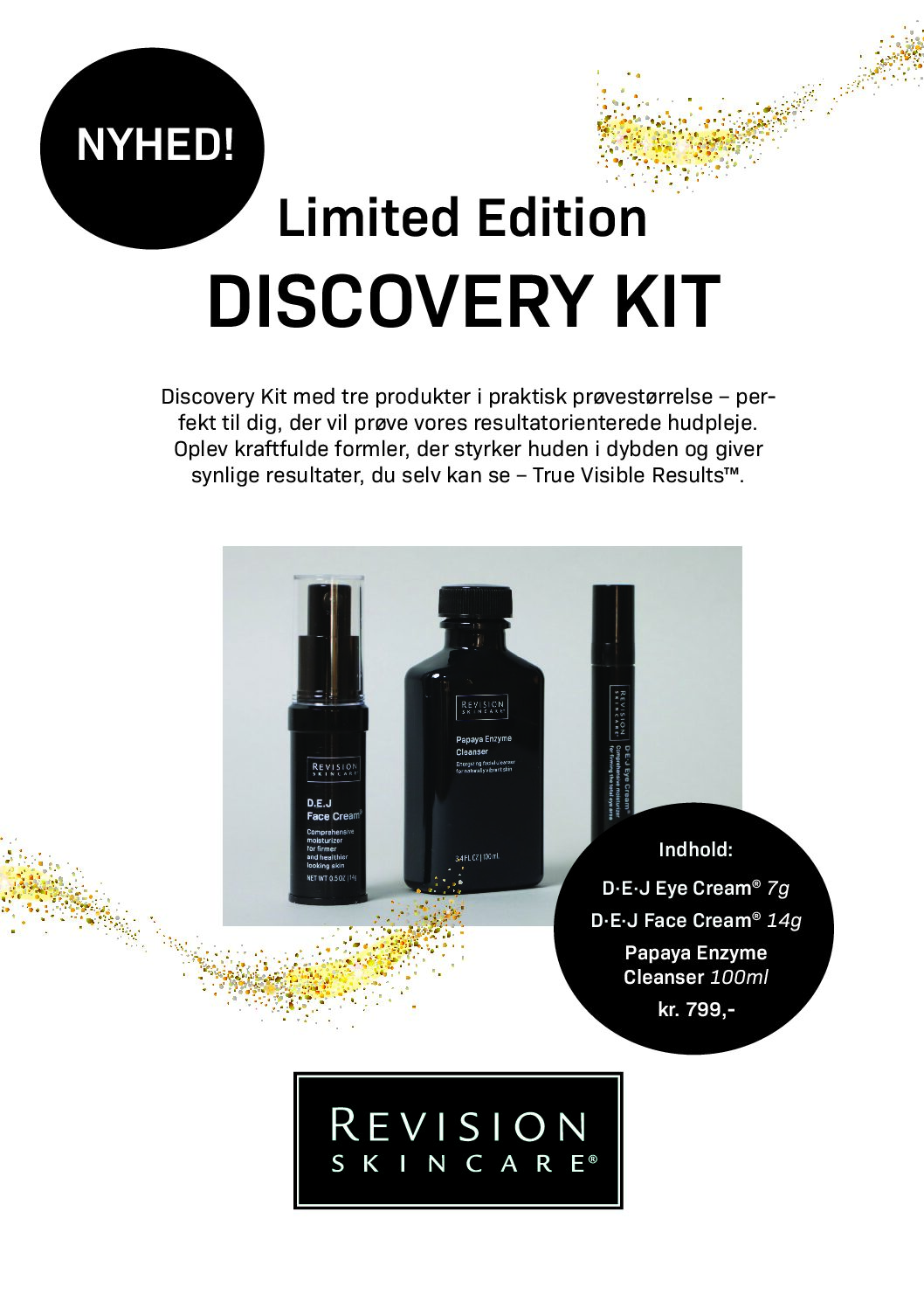 A4-skilt Revision Skincare Discovery kit