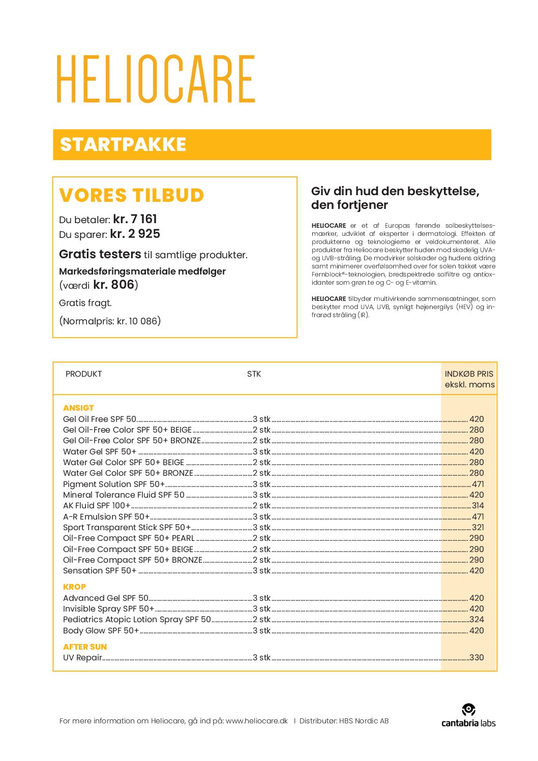 Startpaket Heliocare