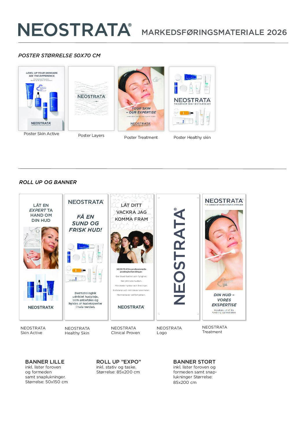 NEOSTRATAs markedsføringsmateriale