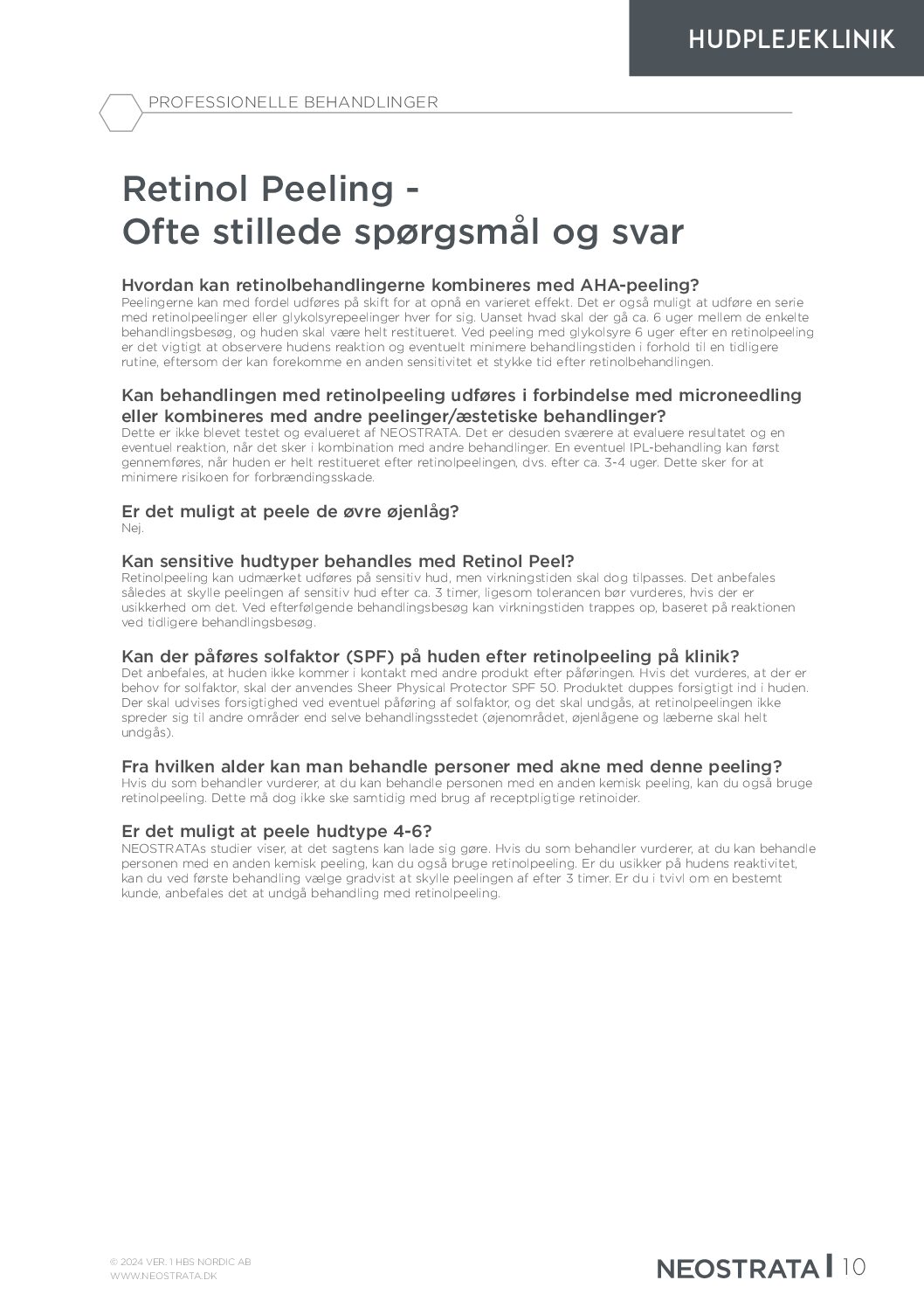 NEOSTRATA Retinol-peeling – FAQ