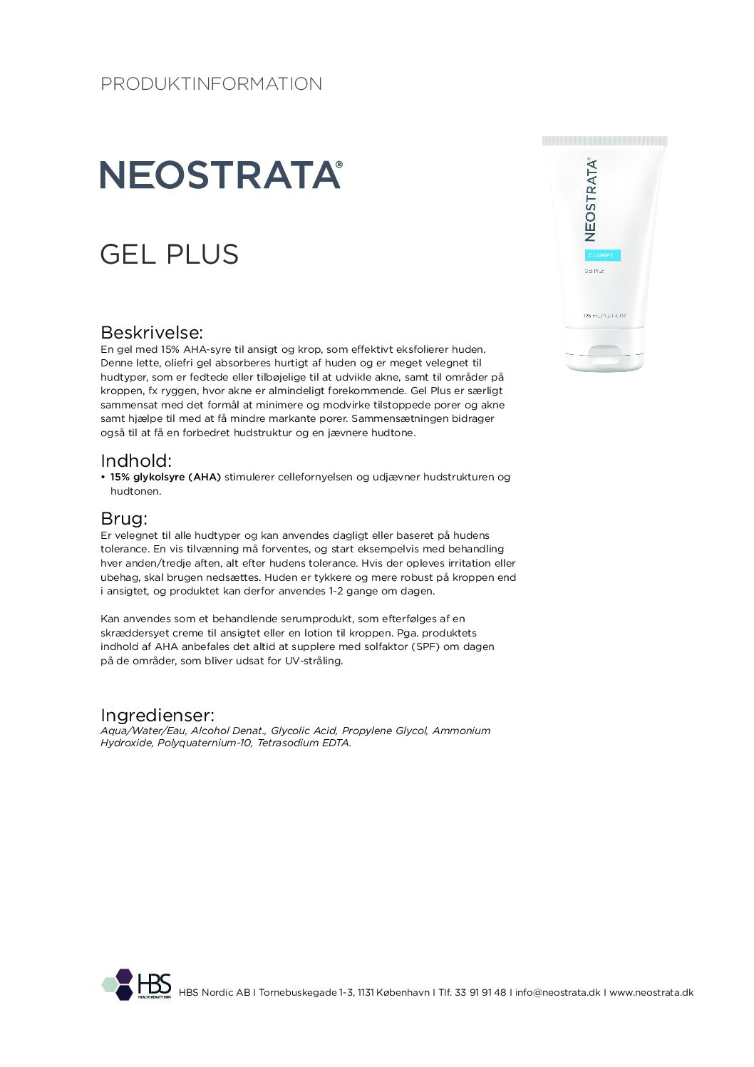 Produktblad Gel Plus