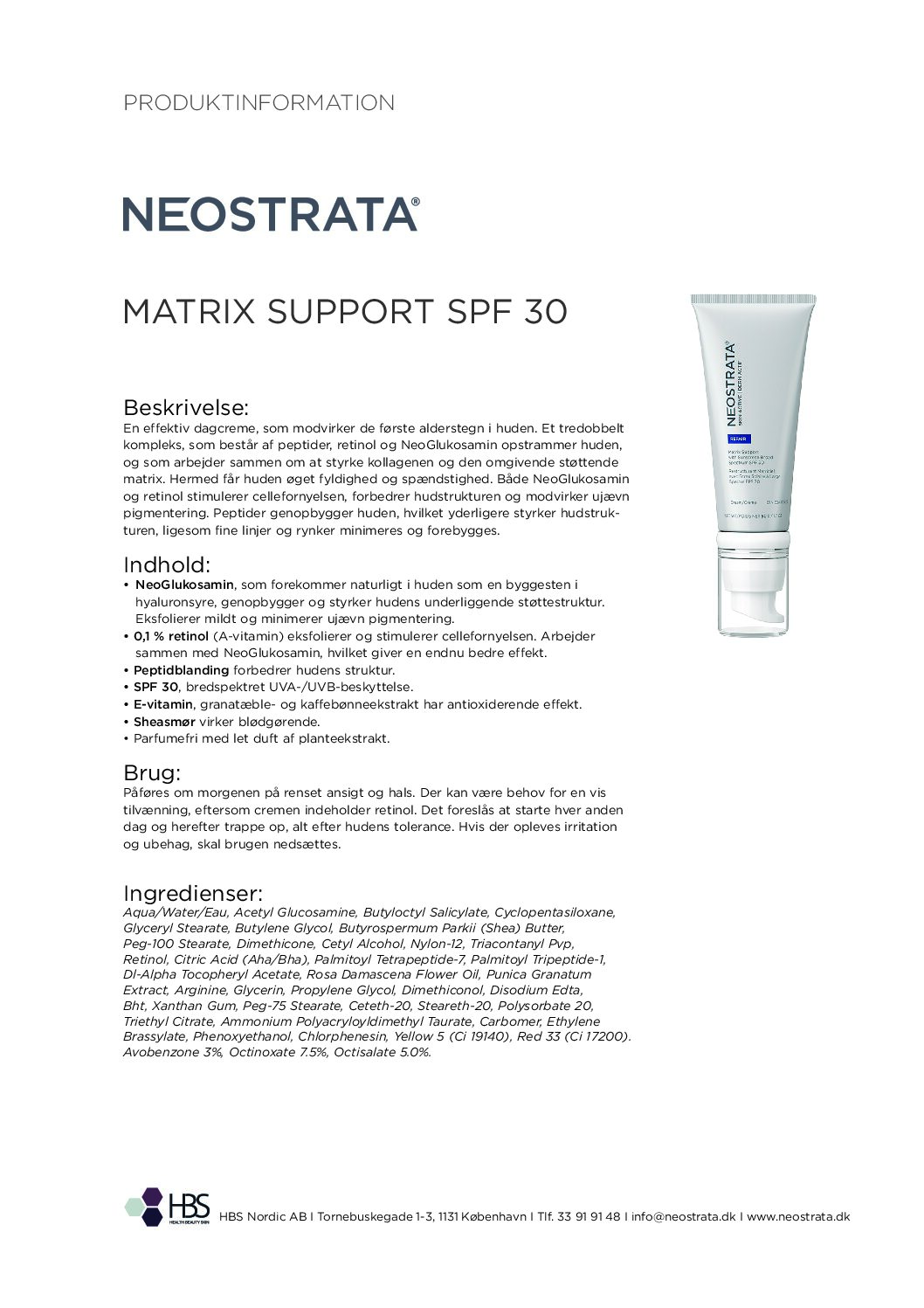 Produktblad Matrix Support