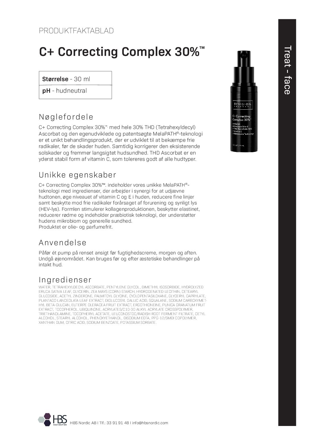 Produktblad C+ Correcting Complex 30%