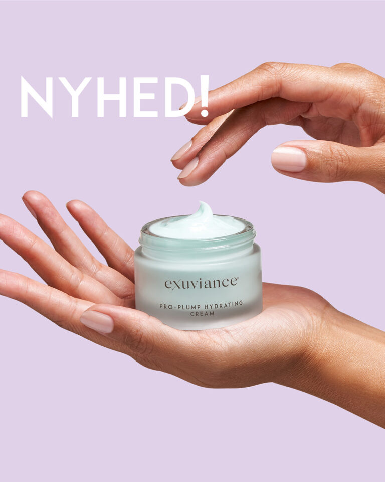 Billede til sociale medier Exuviance Pro-Plump Hydrating Cream hænder NYHED rektangel