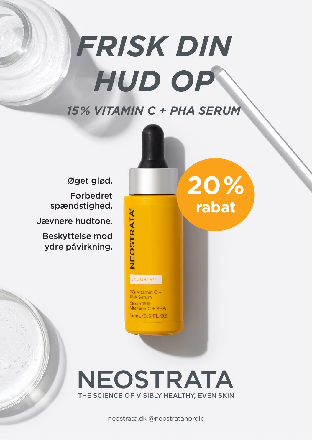 A4-skilt NEOSTRATA C vitamin + PHA kampagne