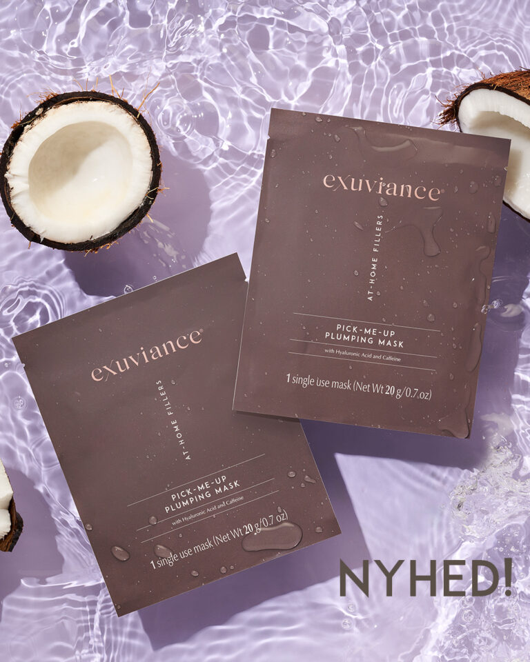 Billede til sociale medier Exuviance pick-me-up plumping mask post