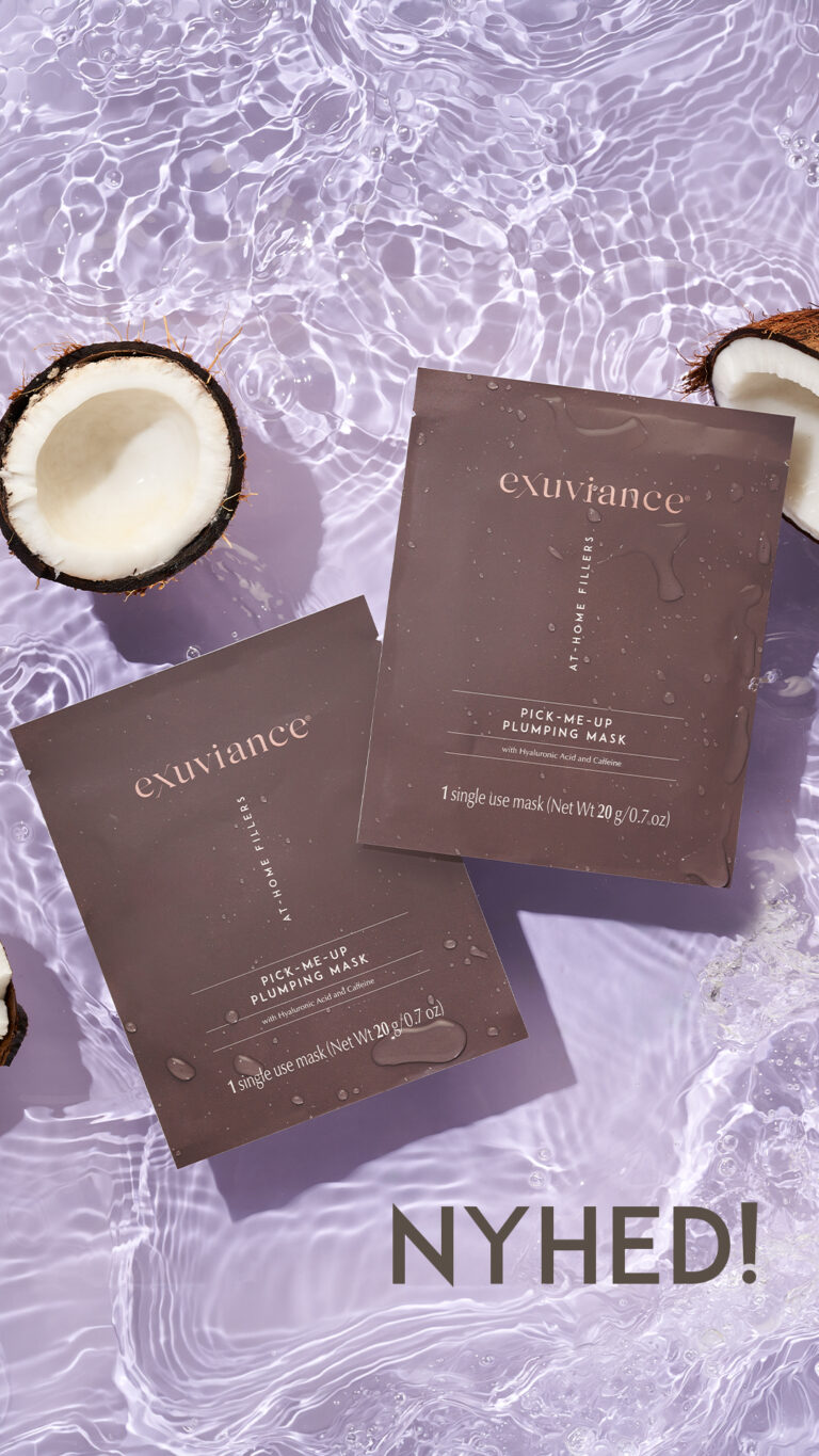 Billede til sociale medier Exuviance pick-me-up plumping mask story